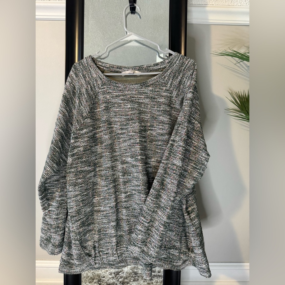 LOFT Multicolor Crew Neck Sweater 20/22